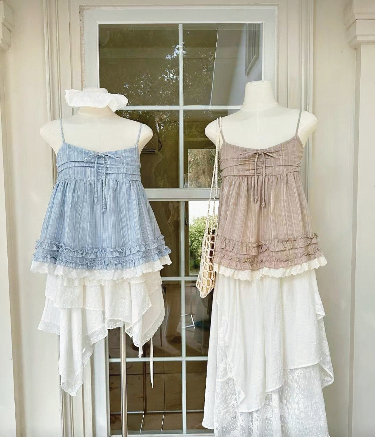 [2026新款] 抓摺直紋雙層ruffles背心🎐