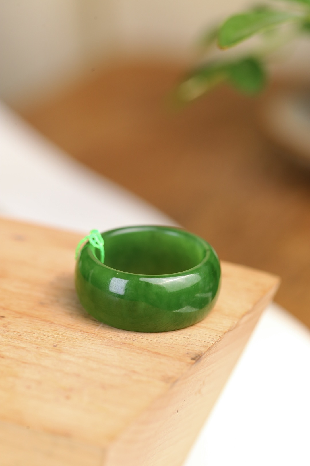 和田玉碧玉扳指 (內徑 21mm),天然和田玉軟玉