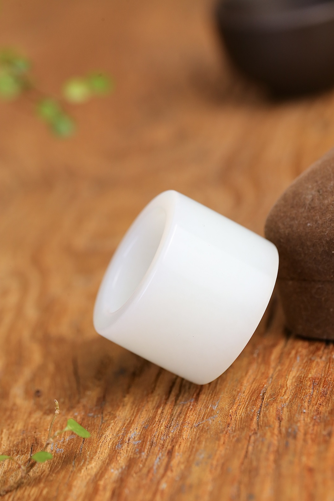 2913 和田玉白玉扳指 (內徑 22mm)