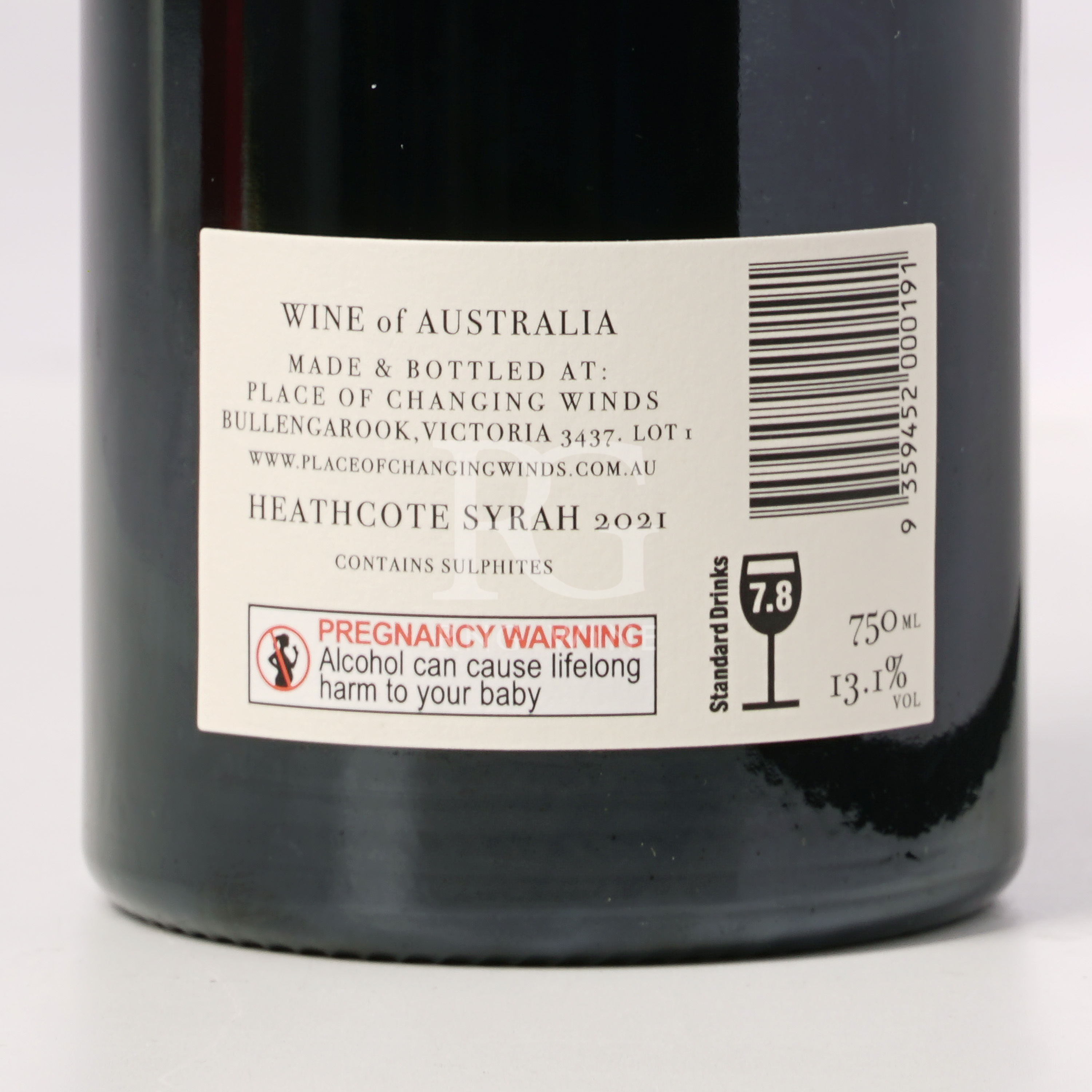 Place of Changing Winds Heathcote Syrah 2021 (RP92)