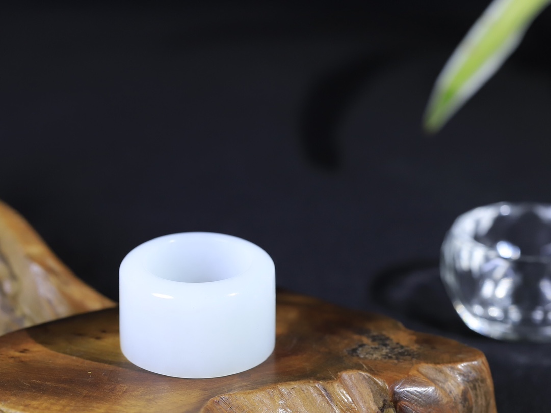 2915 和田玉白玉扳指 (圈口 22mm)