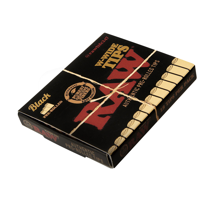 🇪🇸RAW - Black W-wide Pre-Rolled Tip 黑標寬預捲紙濾嘴