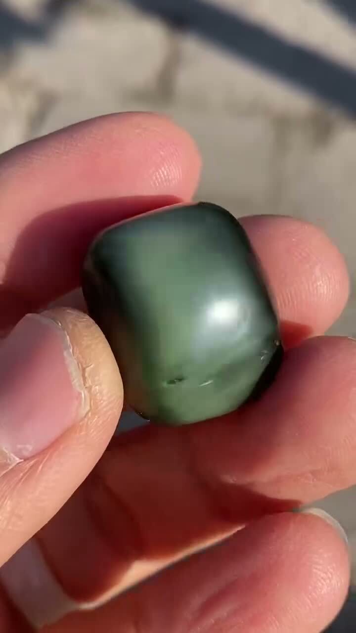 和田玉黑青貓眼原籽,天然和田玉軟玉