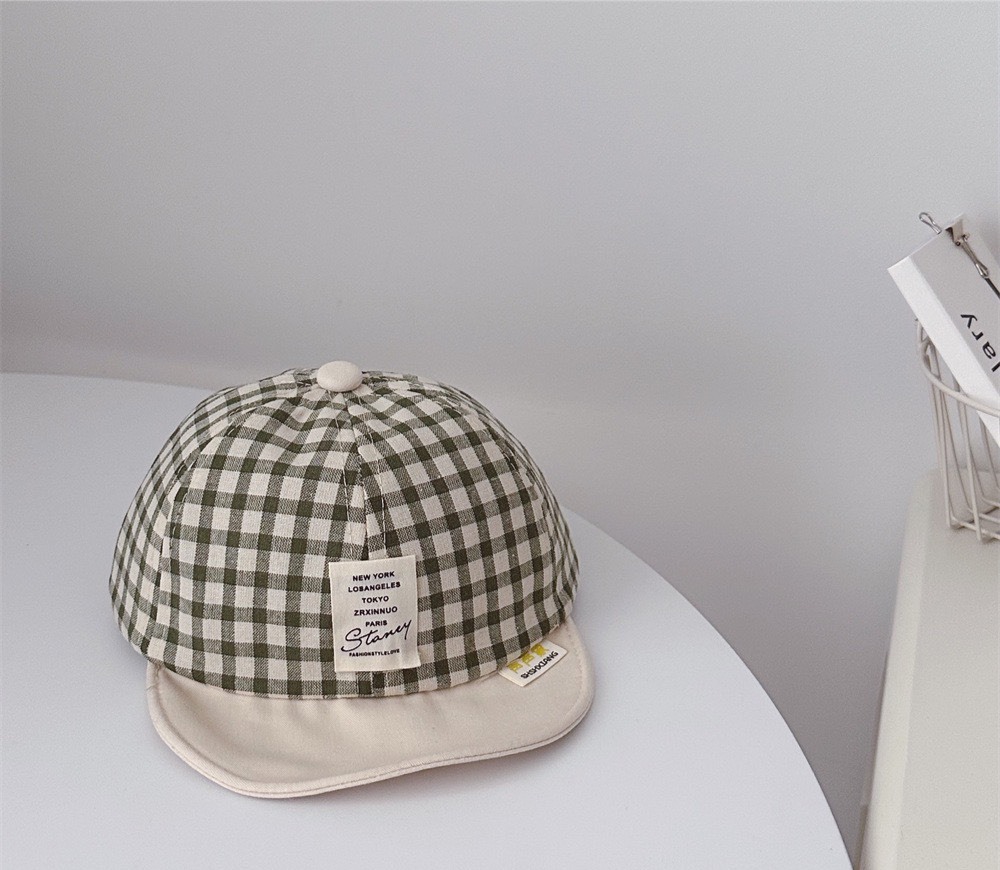 格紋小標棒球帽