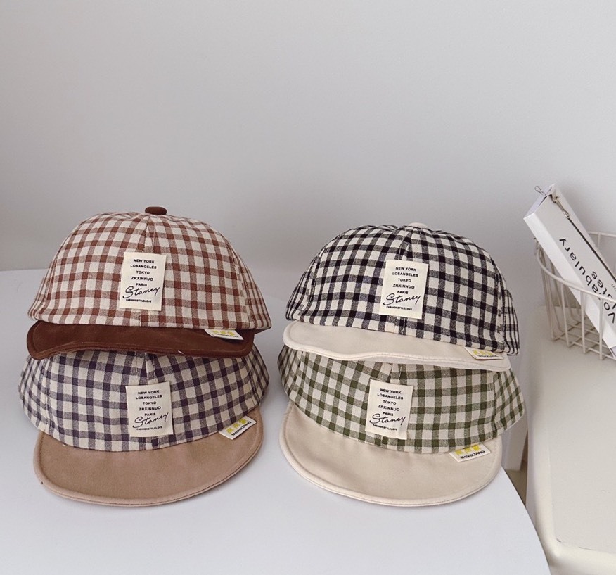格紋小標棒球帽