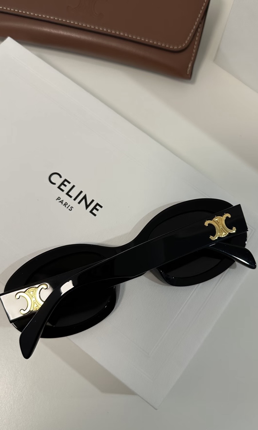 Celine Triomphe 01 Sunglasses in Acetate Black