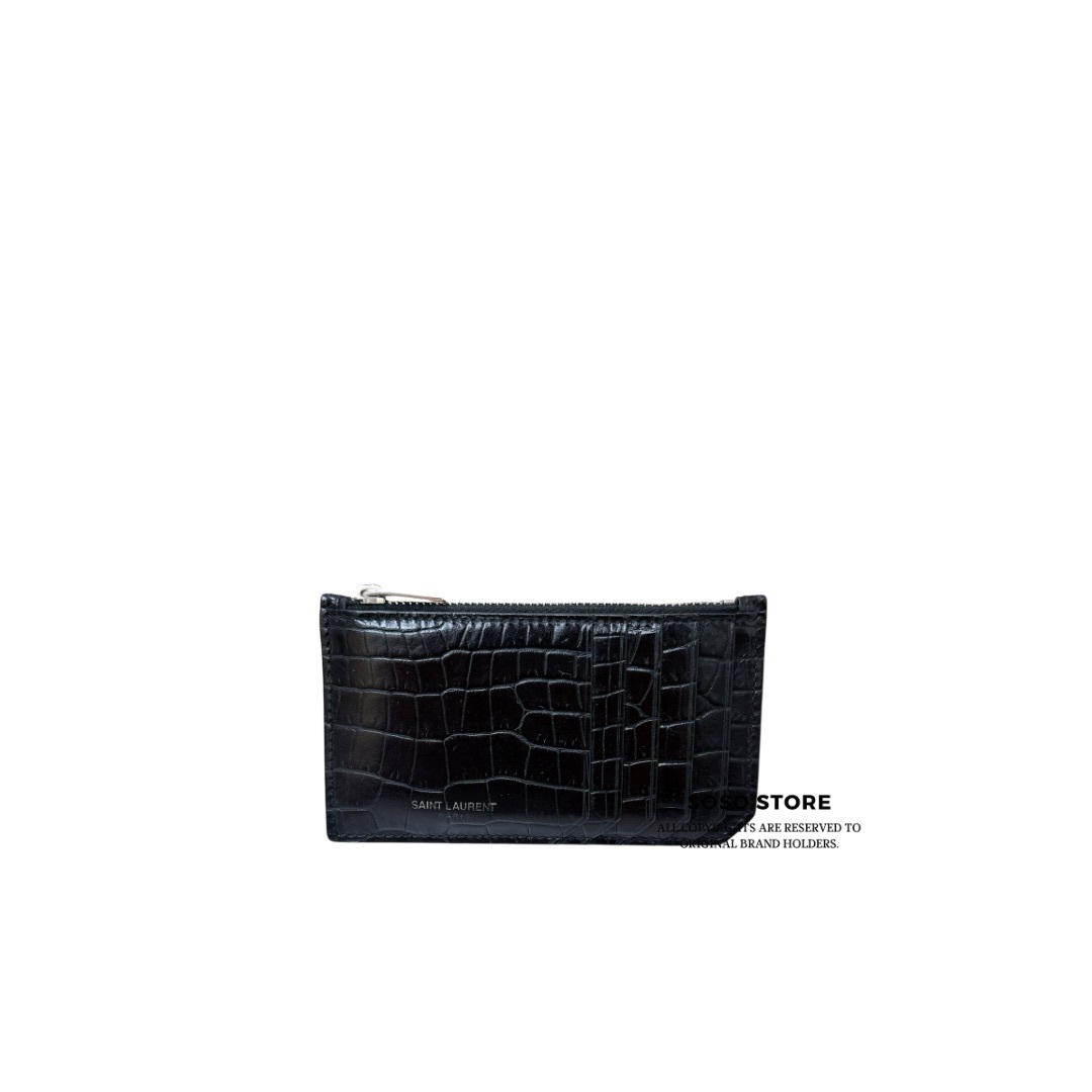 Saint Laurent Card Holder - Black / SHW