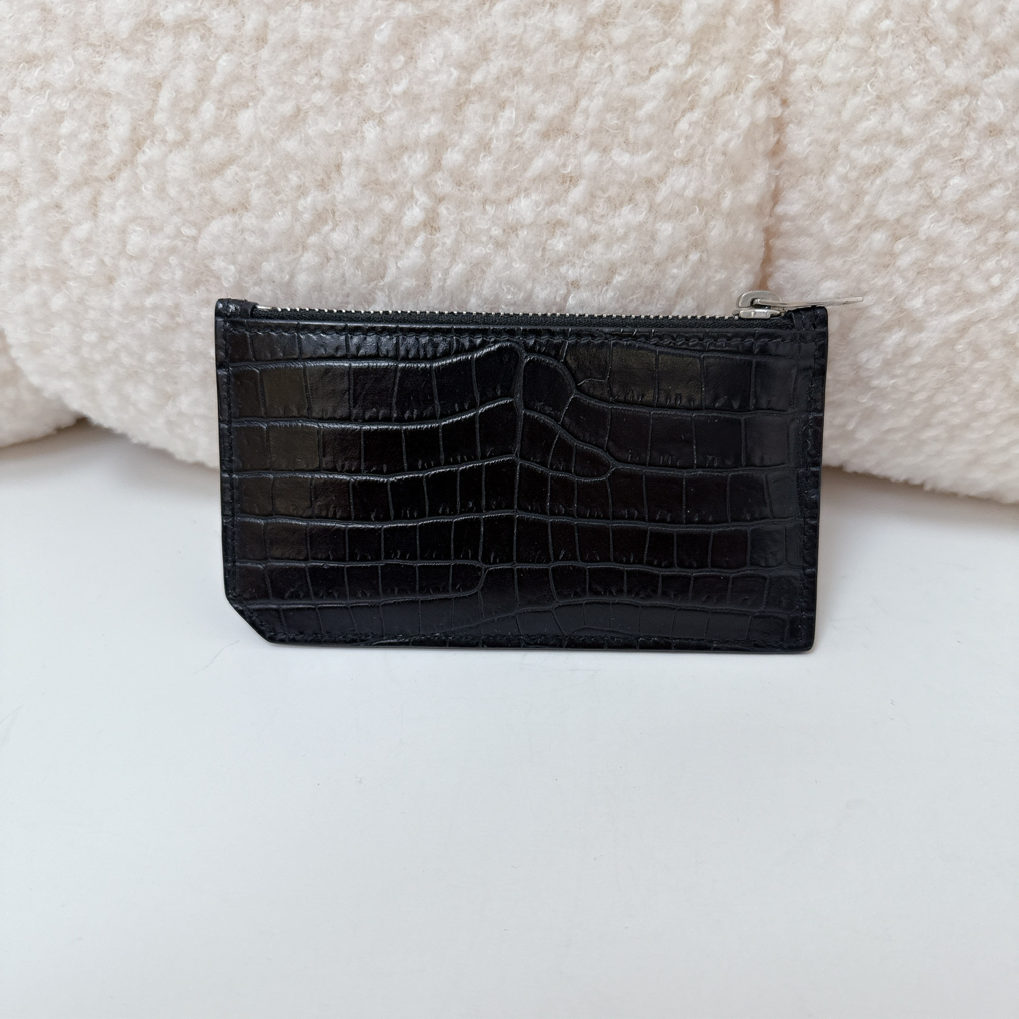 Saint Laurent Card Holder - Black / SHW