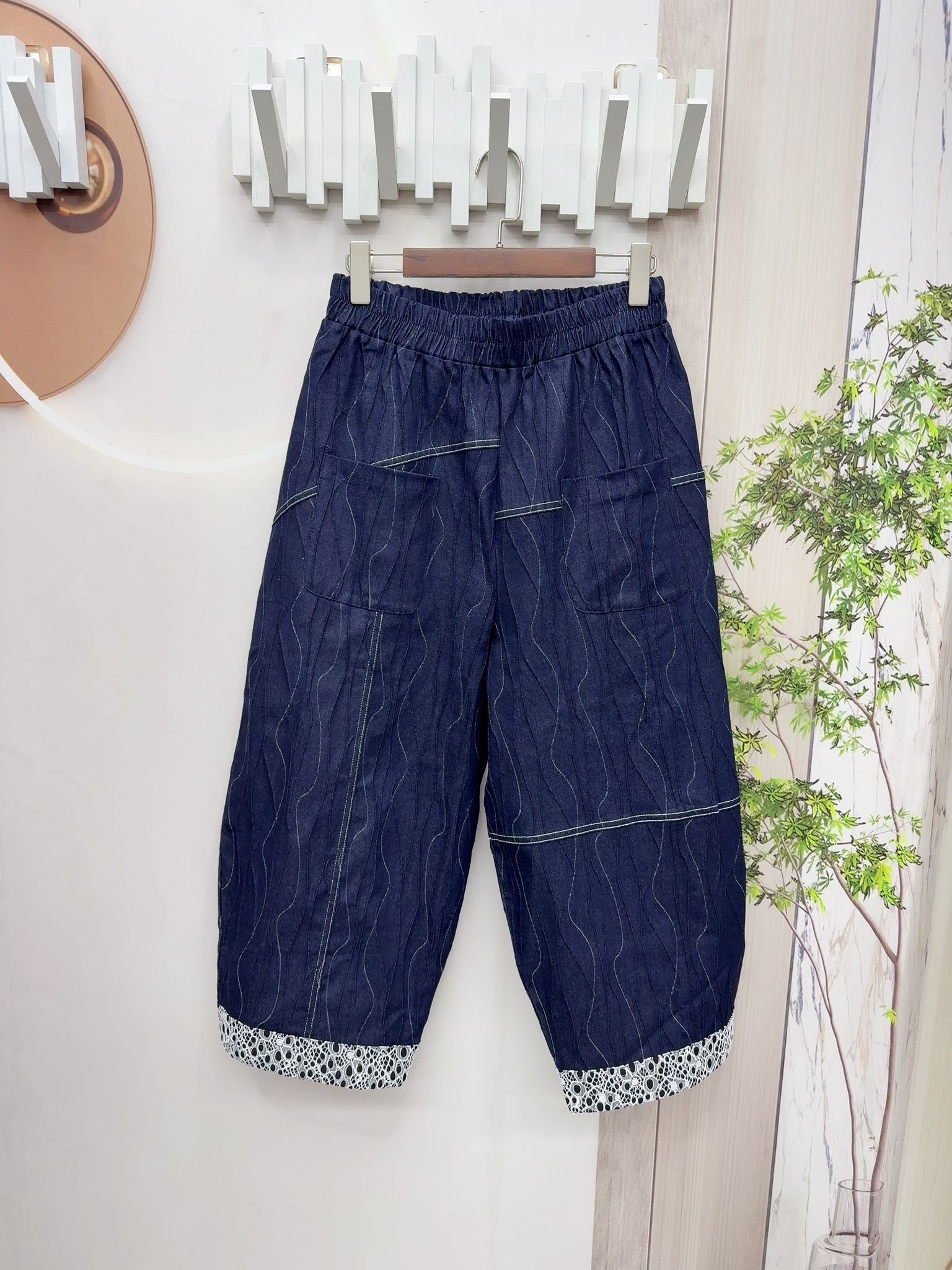 Mar闊腳型牛仔褲～148J