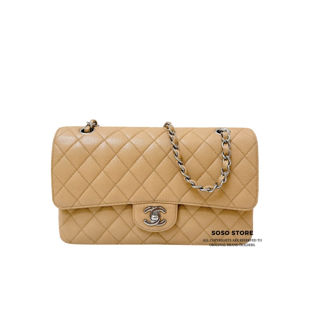 Chanel Classic Flap Bag - Beige / SHW