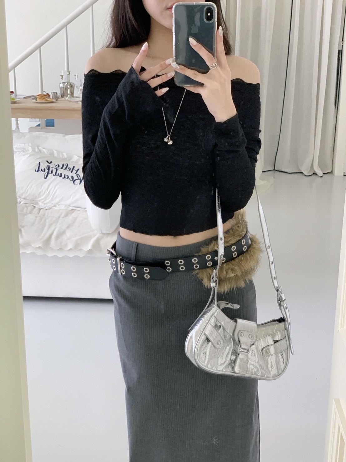 雲朵花蕾透紗上衣 長袖上衣