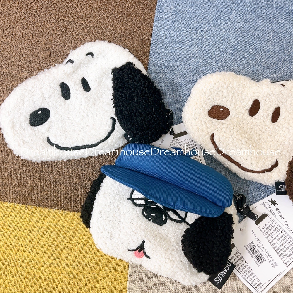 PEANUTS snoopy 史努比 奧拉夫 絨毛 大臉 拉鍊包 零錢包 小物包 收納包