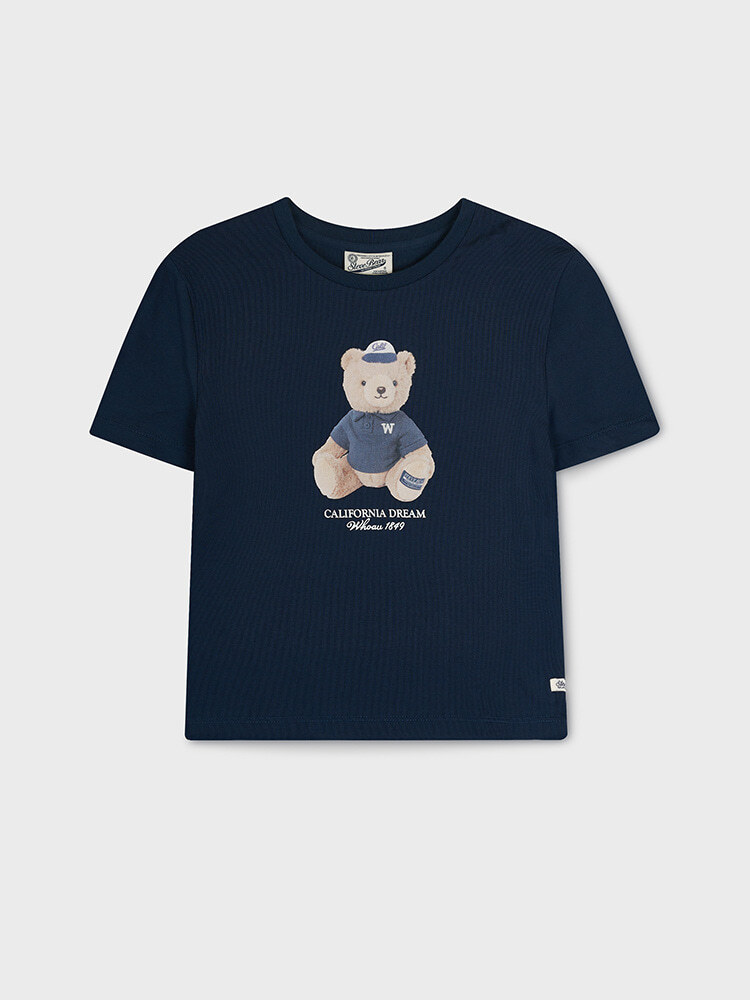 【直播】Who.A.U LX030513 熊仔圖案女裝短袖上衣