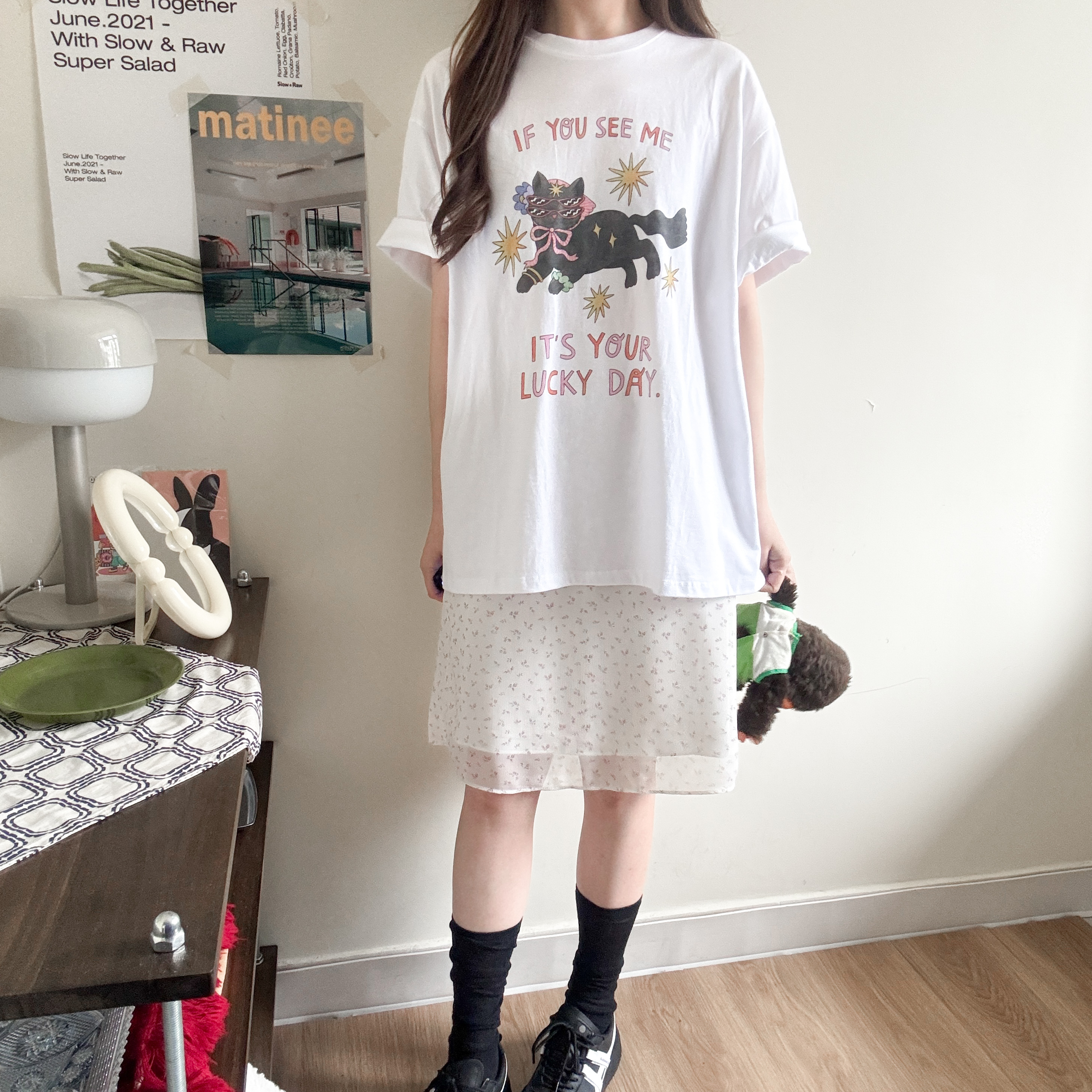 Lucky cat magic tee