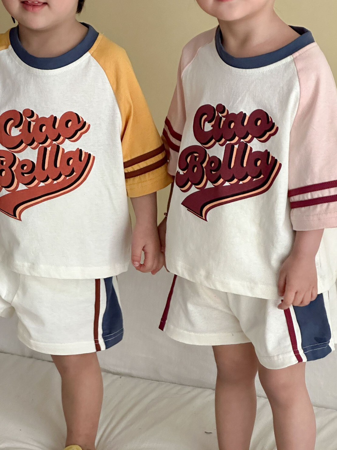 POP美式棒球休閒套裝ꕀꕀꕀ ＊短袖上衣 + 短褲