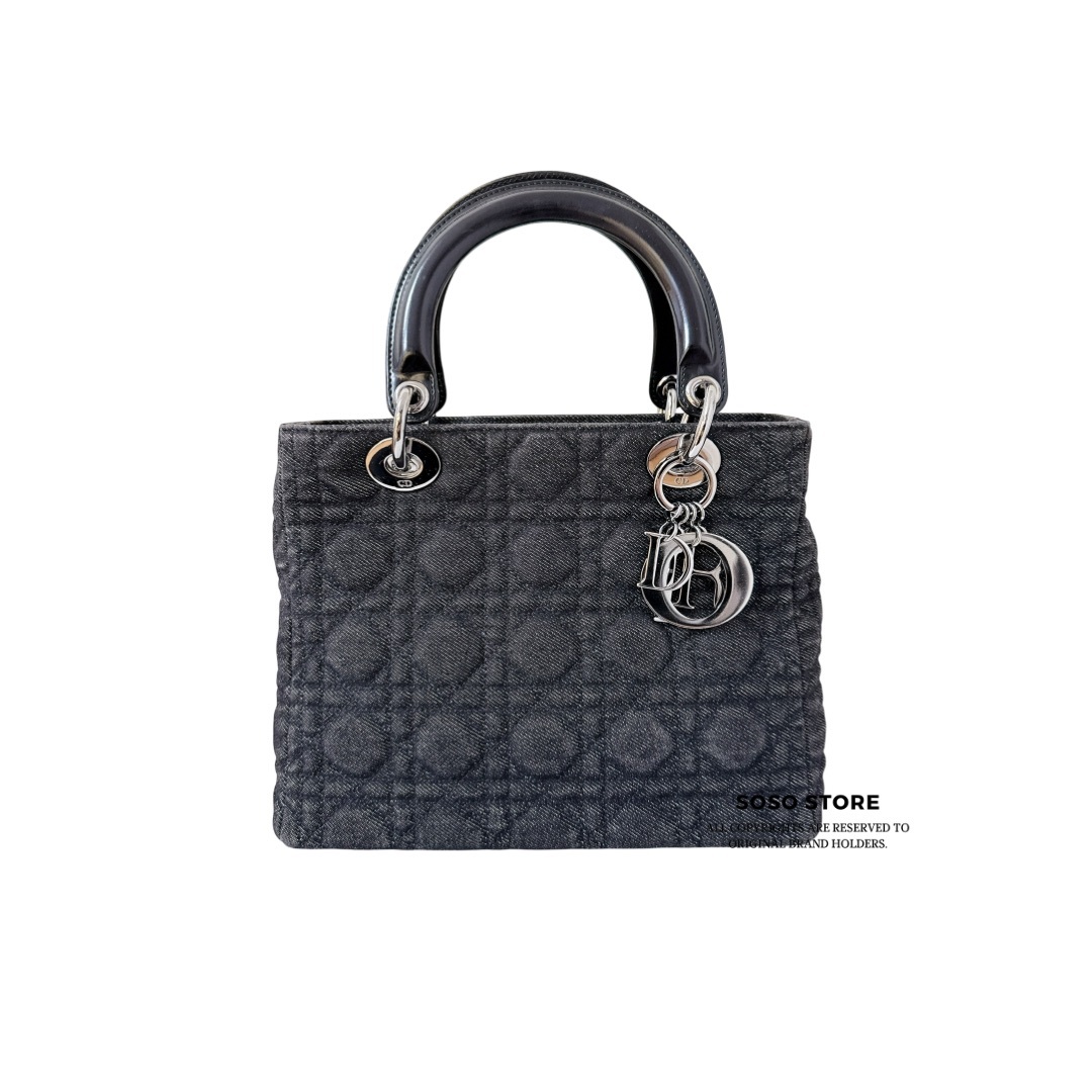 Dior Lady Dior Bag - Dark Navy Blue / SHW