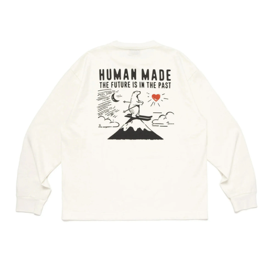 [現貨] Human Made FW25  LS #4 WHITE | HM30CS027