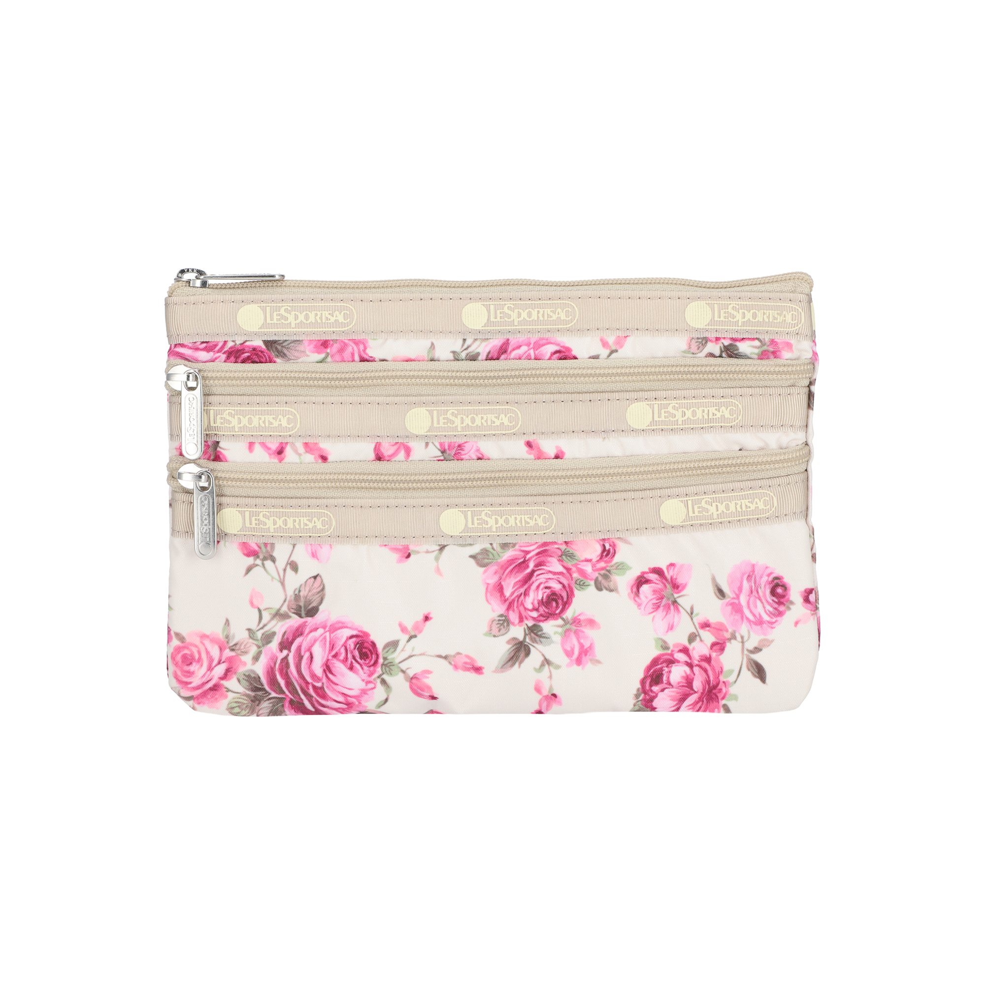 三拉鍊化妝袋 (ROMANTIC FLORAL)
