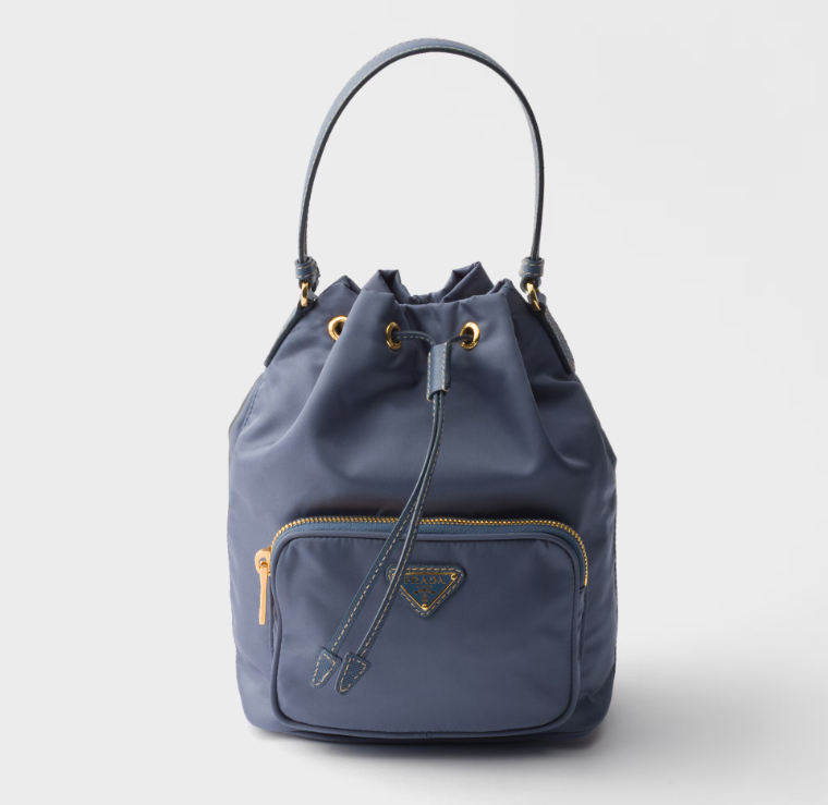 1FF0101-514 [PRADA] Duet Re-Nylon Bucket Bag Aviation Blue (SS26) #1BH038_RV44_F0D57_V_UOP (B-EU-E)