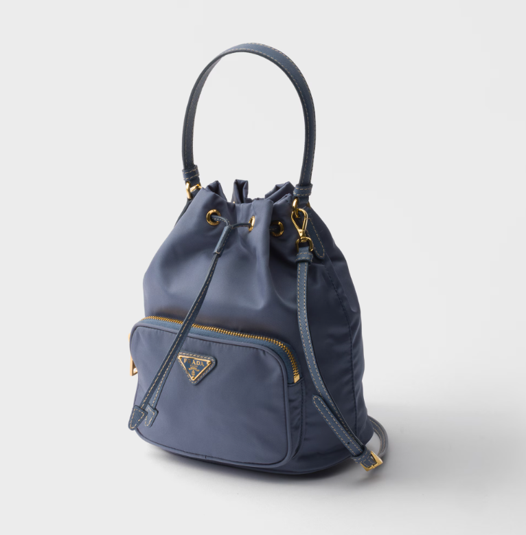 1FF0101-514 [PRADA] Duet Re-Nylon Bucket Bag Aviation Blue (SS26) #1BH038_RV44_F0D57_V_UOP (B-EU-E)
