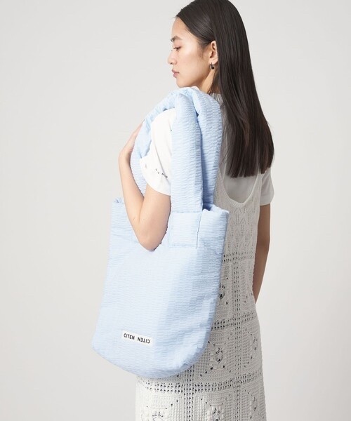 CITEN / Puffer stripe tote bag