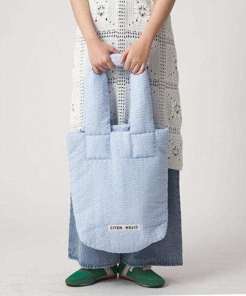 CITEN / Puffer stripe tote bag