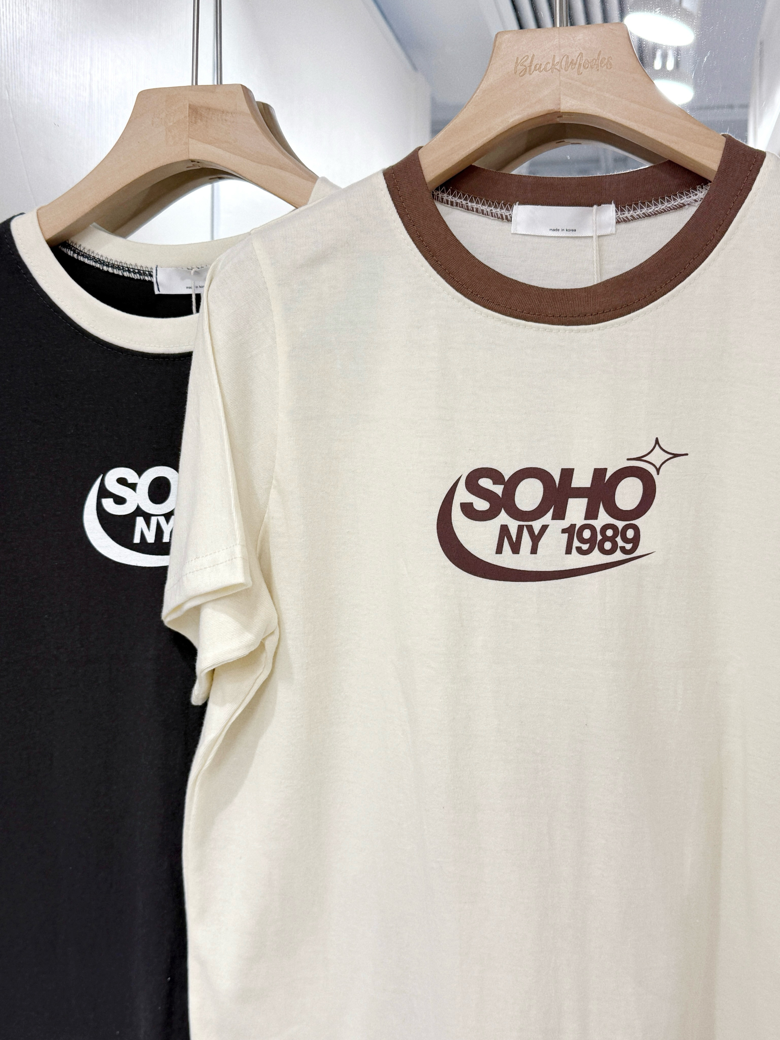T1267｜撞色邊SOHO NY1989 短袖TEE