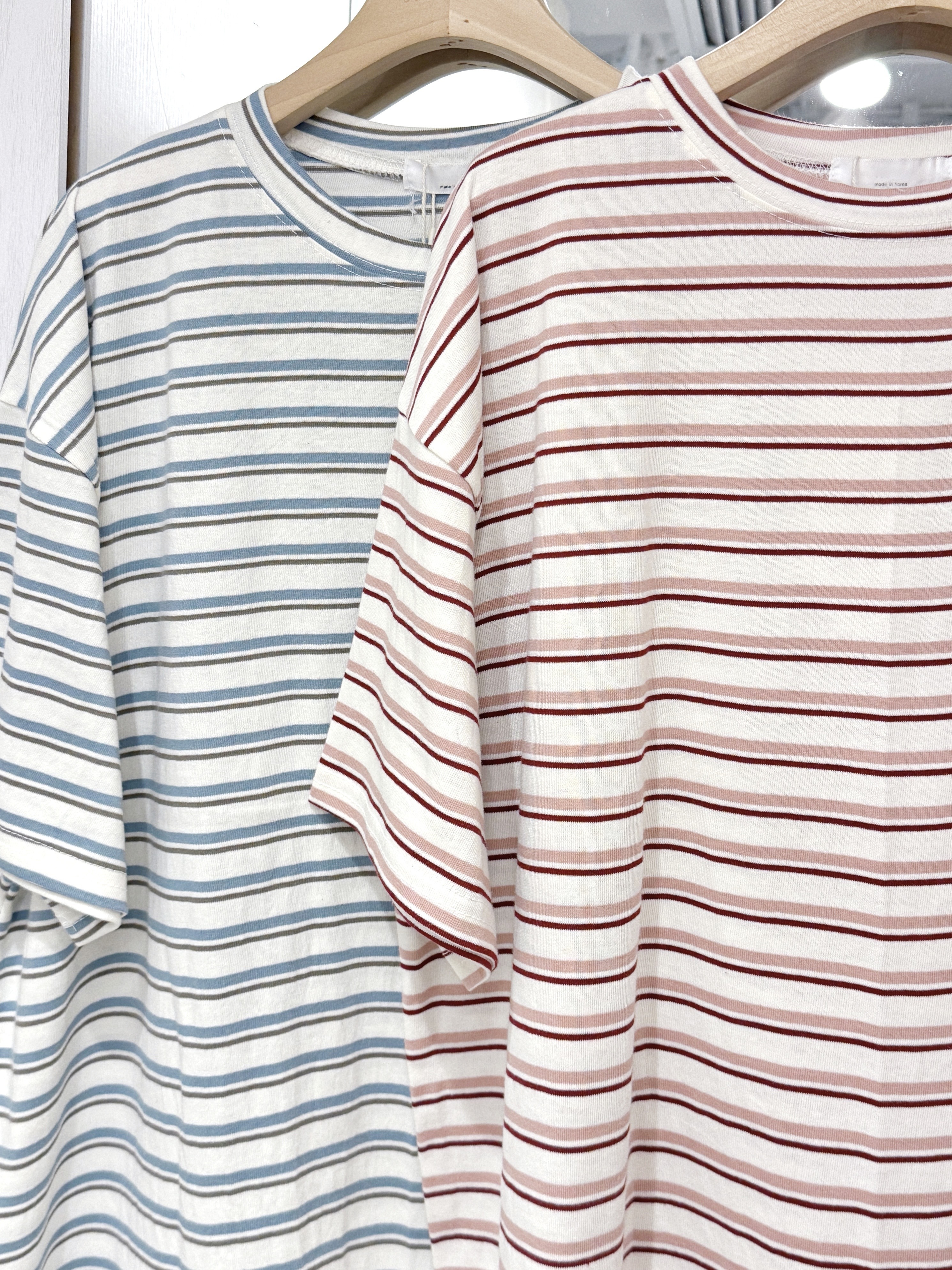 T1266｜簡約玩味系橫間寬鬆短袖TEE🍭⊹ ࣪ ˖