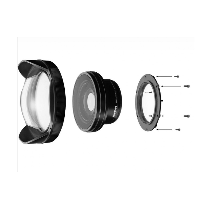 ※INON Dome Lens Unit IIIG 魚眼轉換鏡 for UWL-95 C24/UWL-95S (光學玻璃高畫質版)含稅