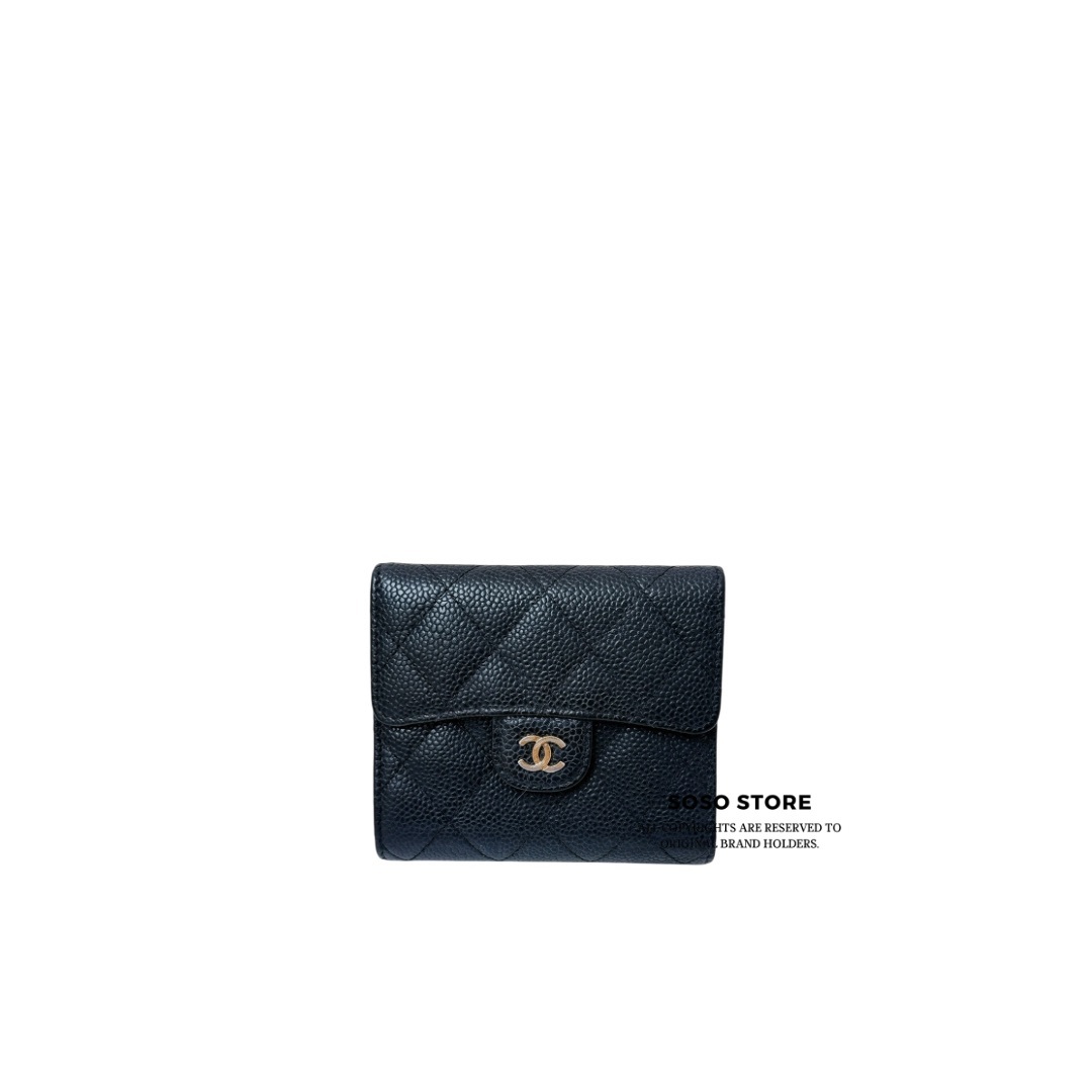 Chanel Classic Flap Wallet - Black / GHW