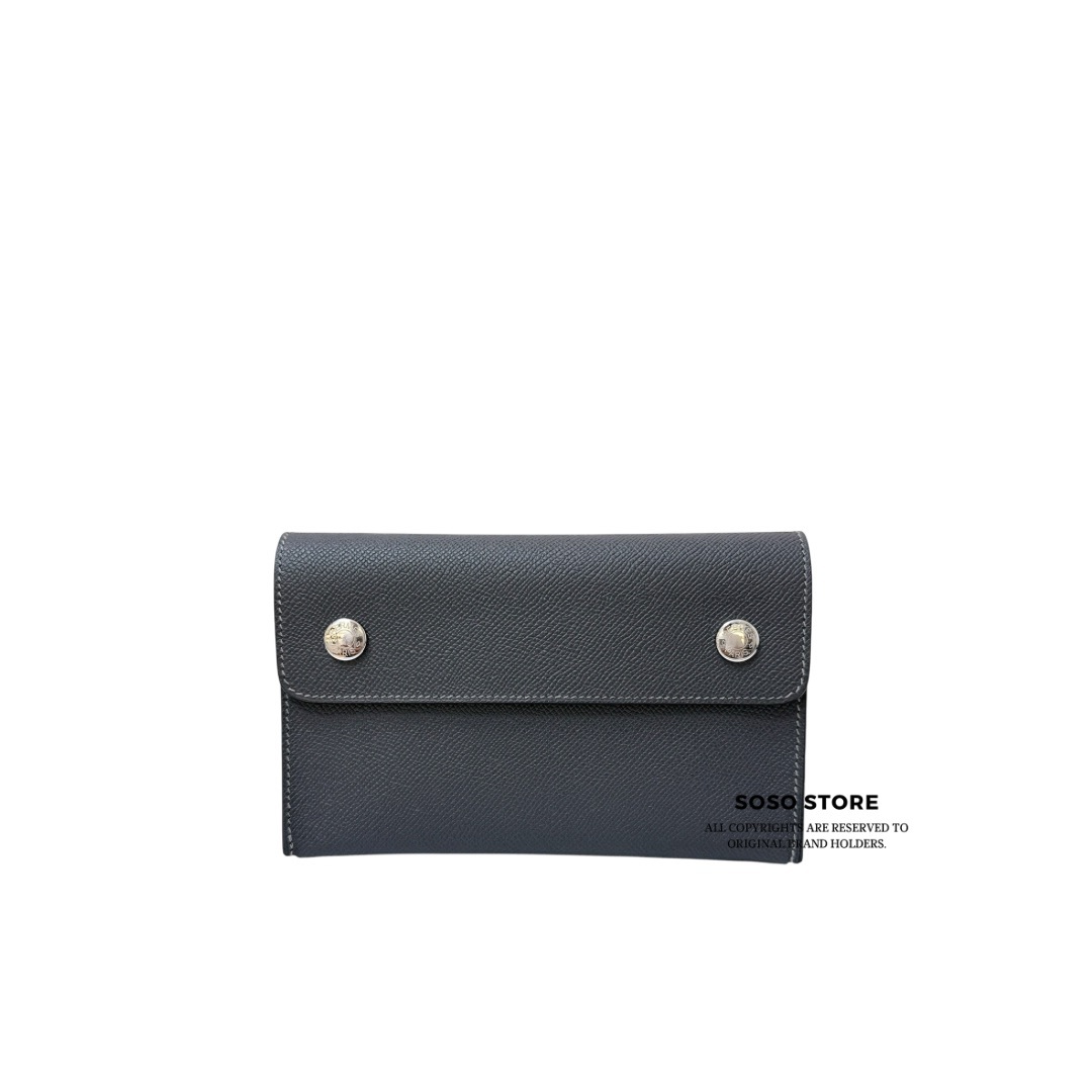 Hermes Hermesnap Wallet - Black / SHW