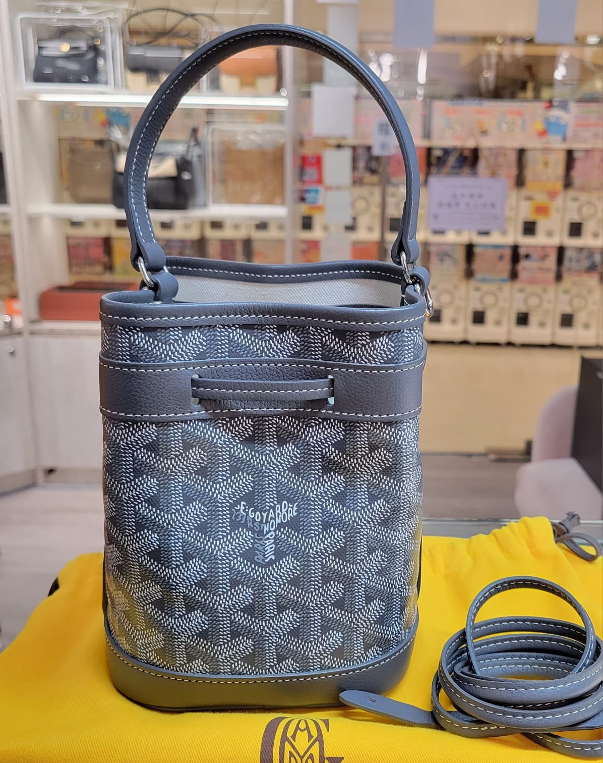 Goyard petit flot mini bucket bag 灰色