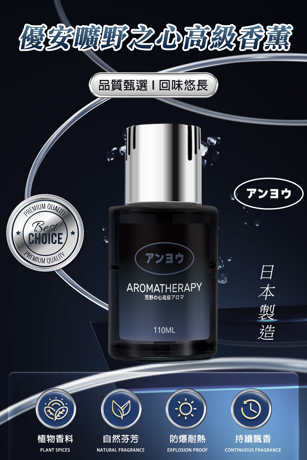 0306TW22-台灣石墨烯-<日本原裝進口>優安曠野之心高級香薰*5瓶（G22）