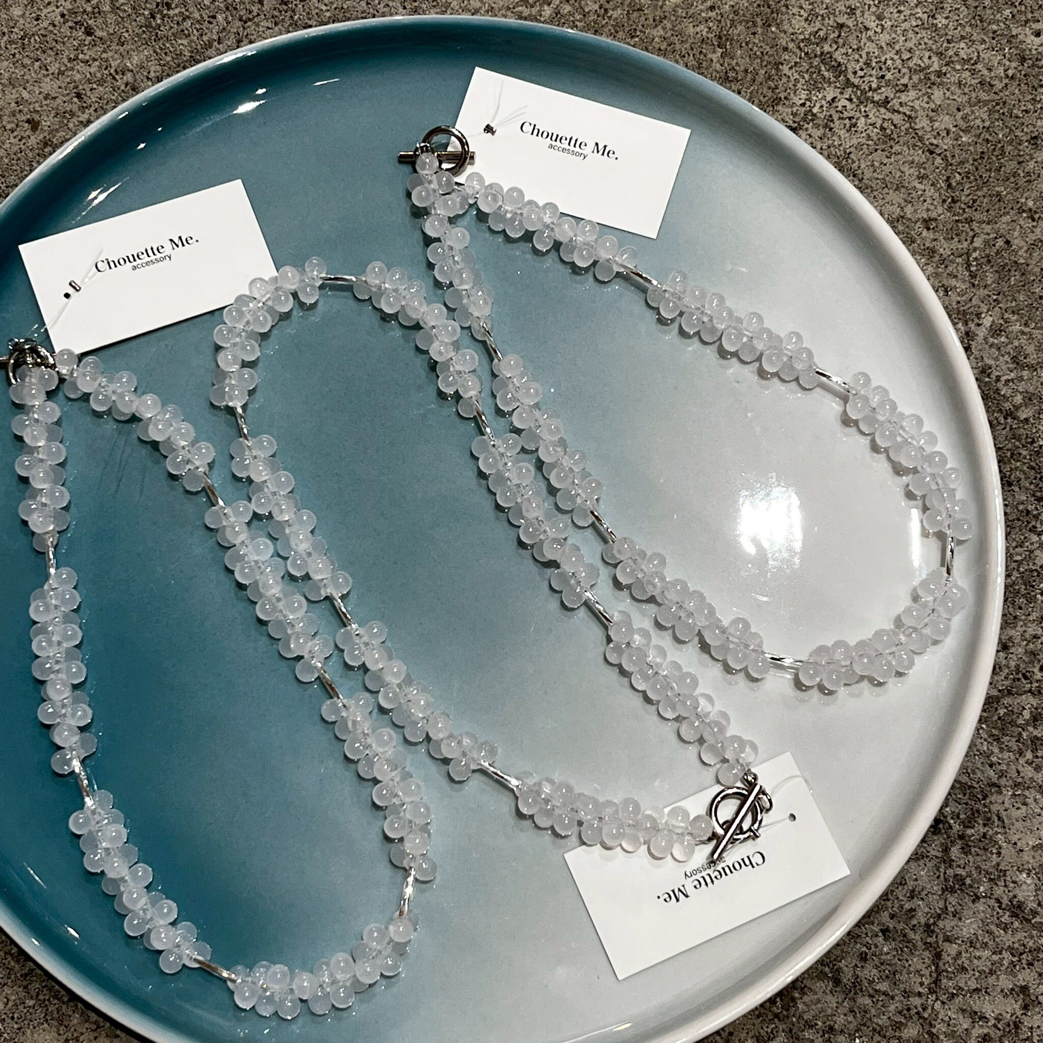 [Chouette Me.] White drop necklace | NO.265