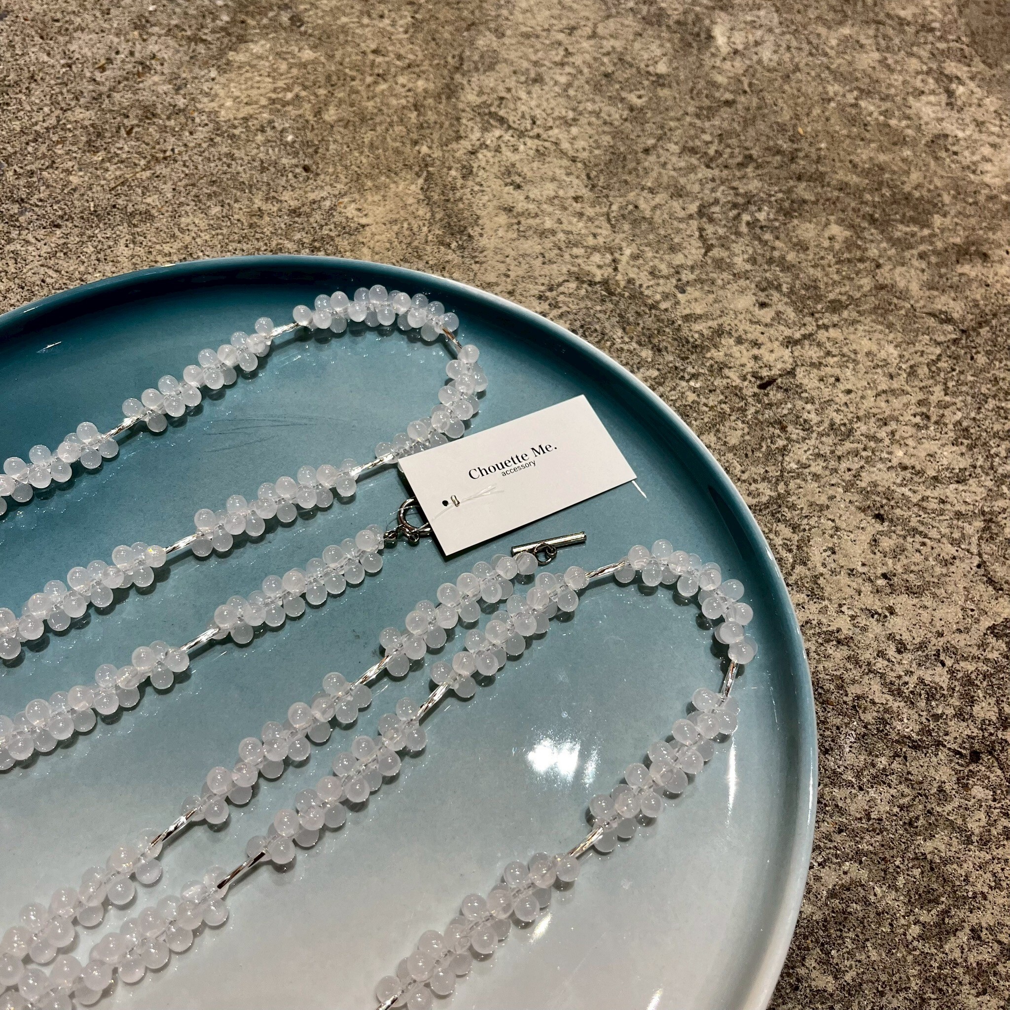 [Chouette Me.] White drop necklace | NO.265