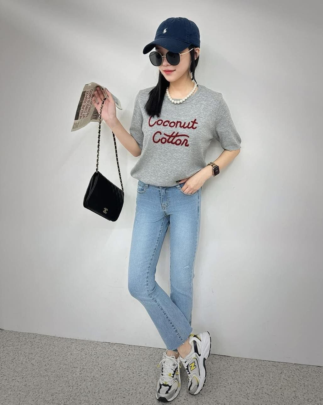 【質感立體繞線字母設計針織上衣】(預購)