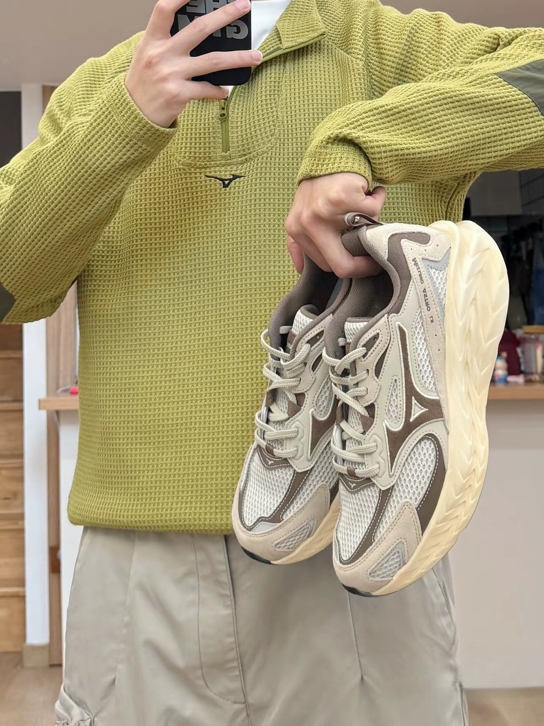 <新色🤩>Mizuno Astro LS 機能 緩震 反光 復古 增高 輪胎底 厚底 板栗棕🌰