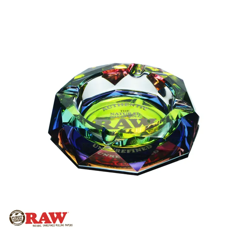 🇪🇸RAW - Rainbow Laser Glass Ashtray 雷射彩玻璃煙灰缸