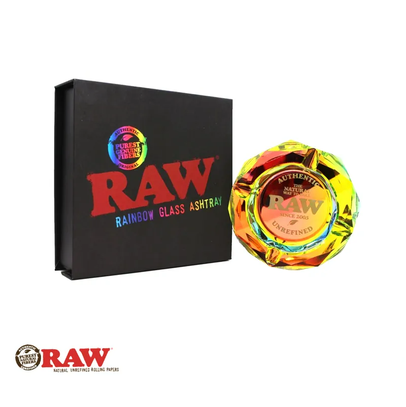 🇪🇸RAW - Rainbow Laser Glass Ashtray 雷射彩玻璃煙灰缸