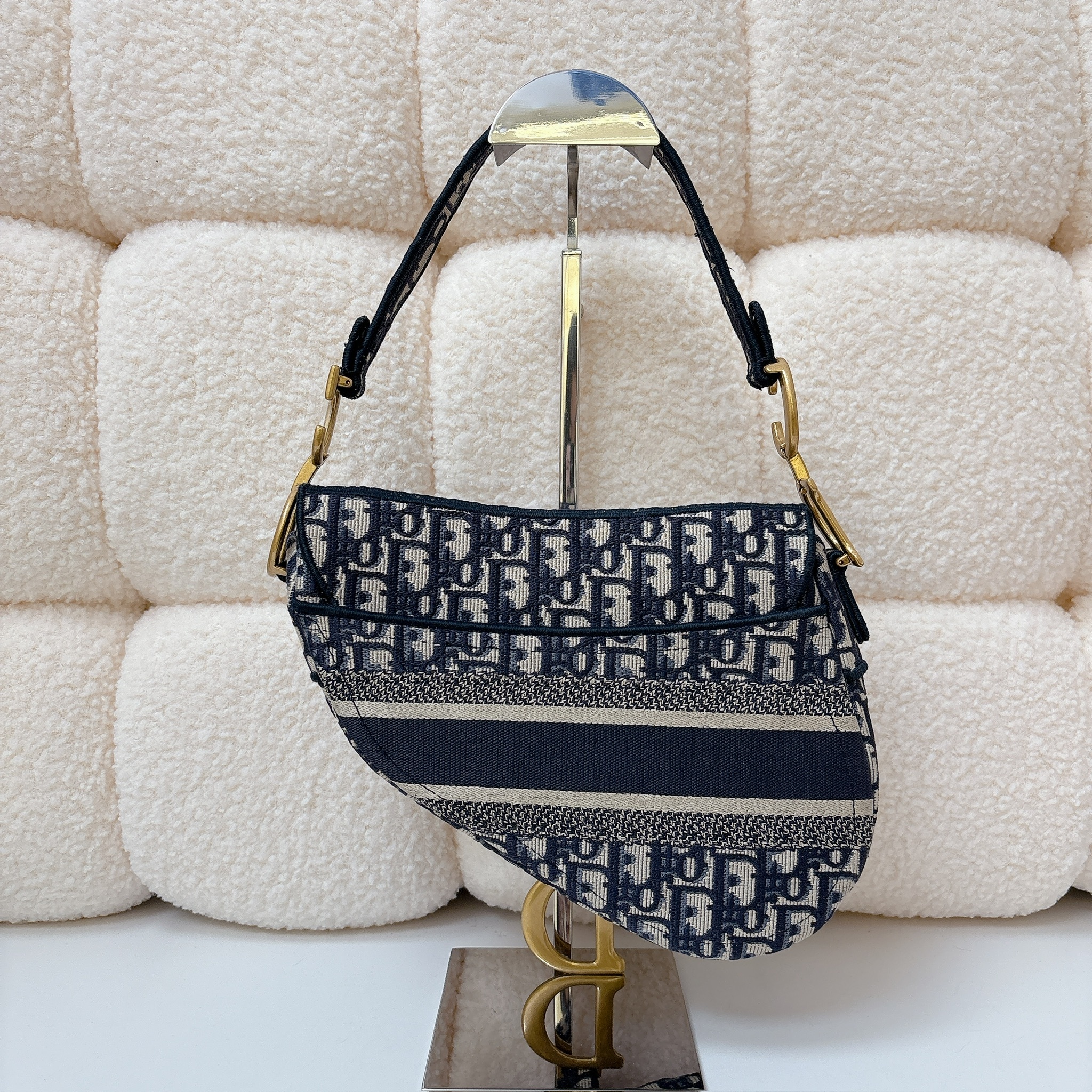 Dior Saddle Bag - Blue Dior Oblique / GHW