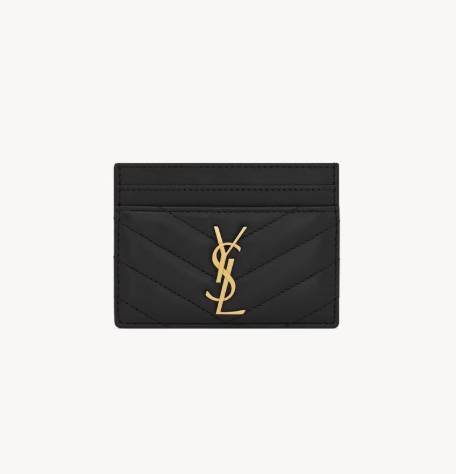 1FF0101-520 [SAINT LAURENT] Cassandre Matelassé Card Case in Lambskin Black (SS26) #423291AAA441000 (W-EU-E)