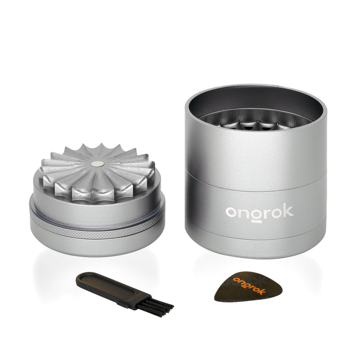 🇺🇸ONGROK - 63mm 5pc Toothless Herb Grinder 陶瓷不沾刨刀研磨器