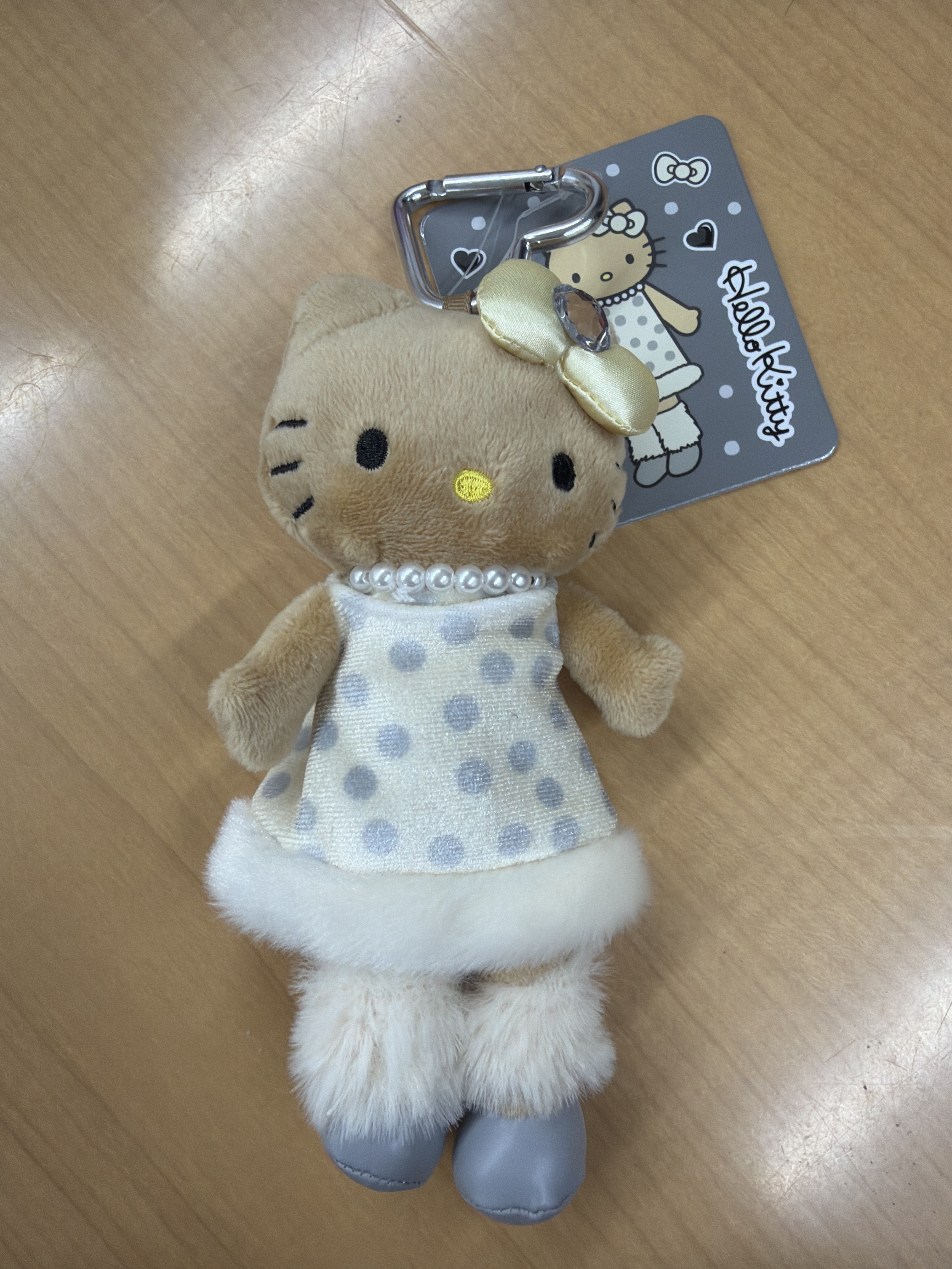 RE11 長腿Hello Kitty吊飾 (波點米白裙) (4573663686905)