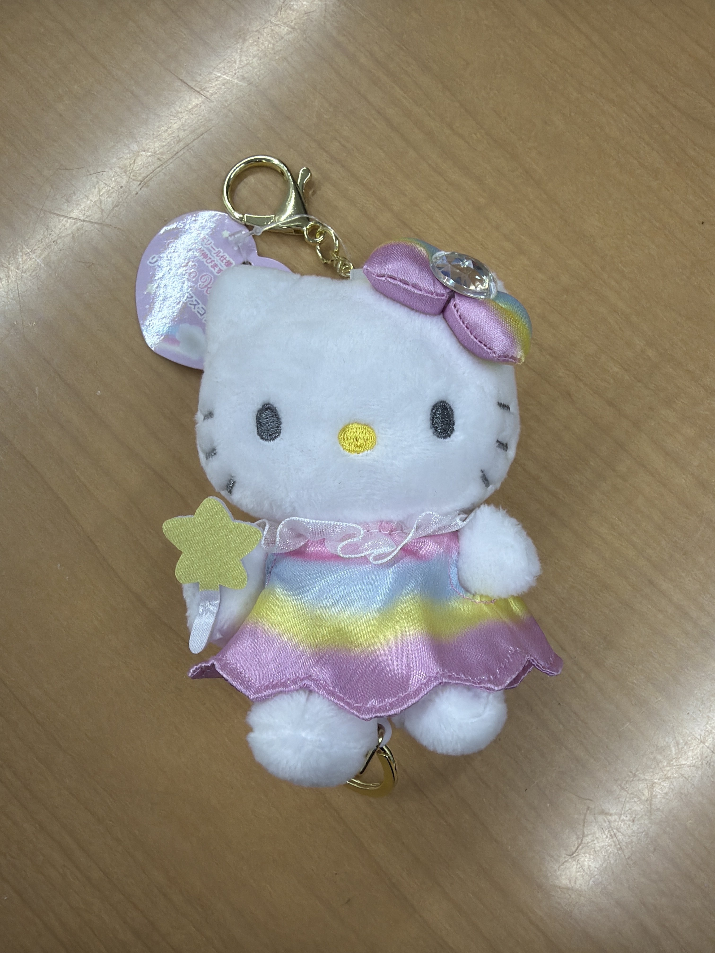 RE19 Hello Kitty仙女毛公仔掛飾連伸縮扣(4571542992420)