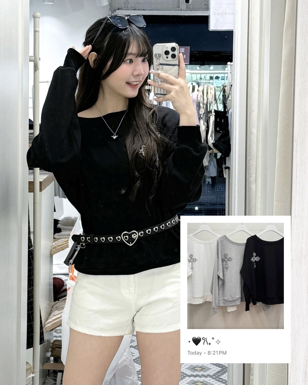 T1238｜連線推介！型格十字架跌膊衛衣.⋆♱⃓
