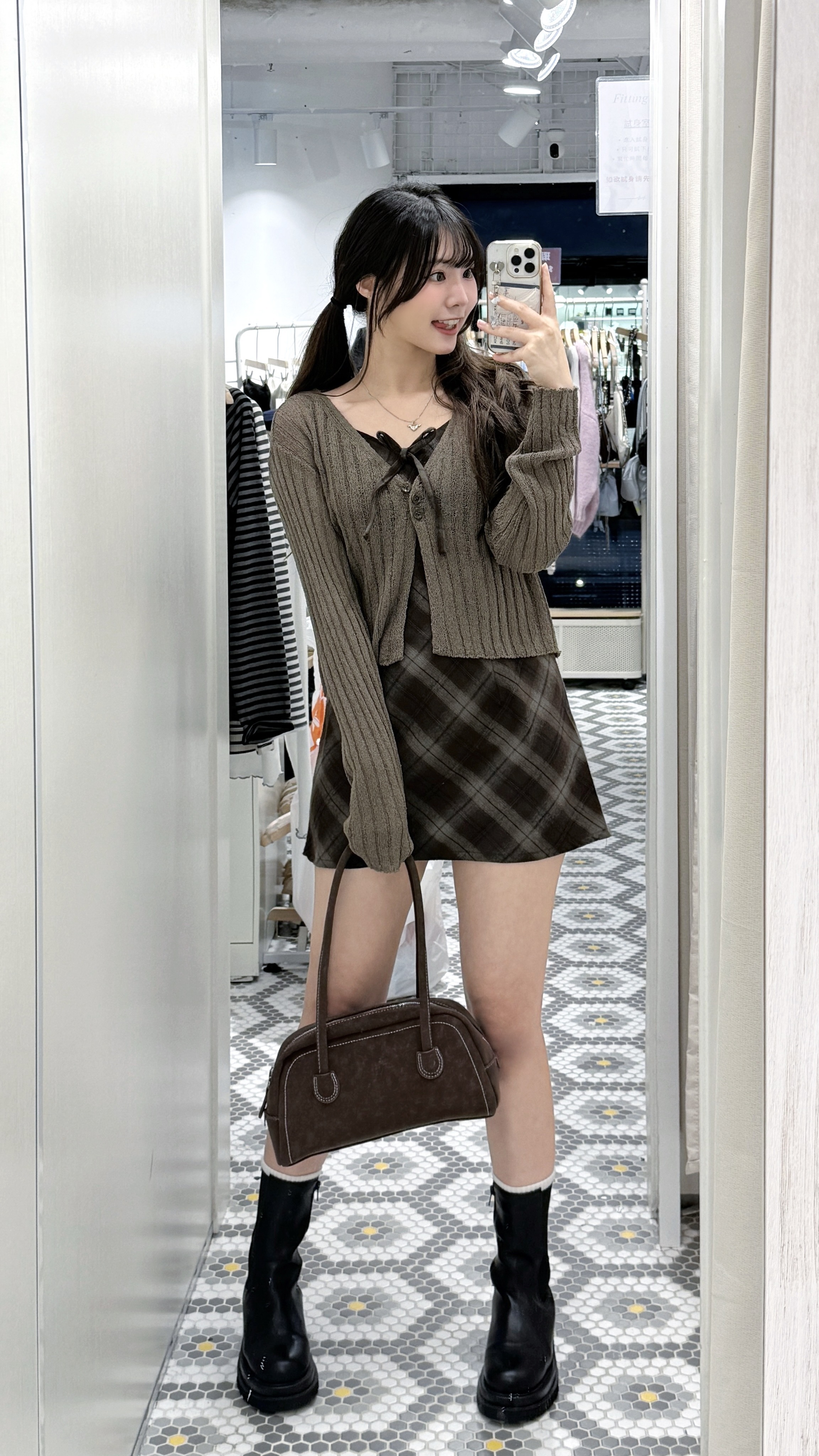 K0453｜寬鬆感˚˖𓍢ִ໋🦢˚ 3粒小鈕扣薄薄針織外套