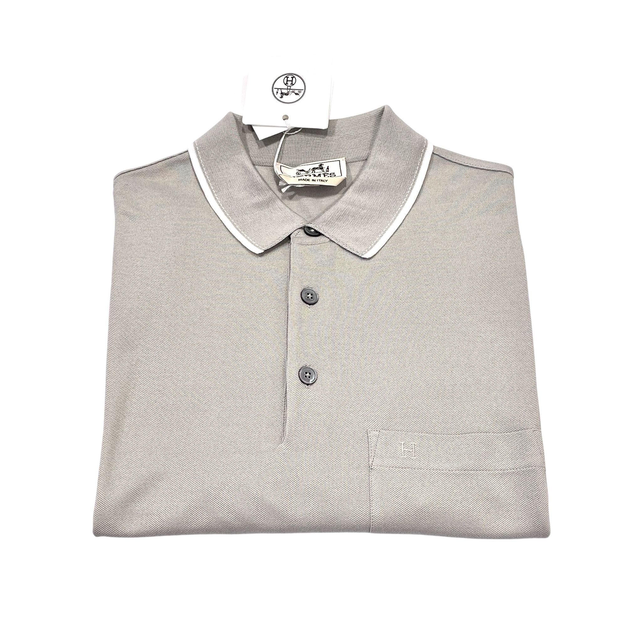 全新HERMES 短袖polo恤,SM碼, H657815,MASTIC COLOR,100% 棉#BRAND NEW #香榭站正品