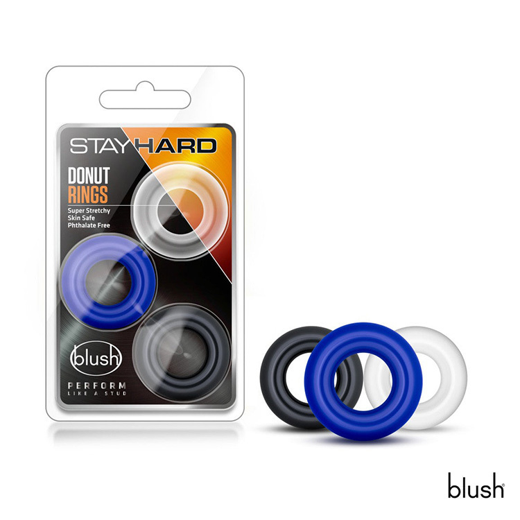 Blush Stay Hard Donut Rings 三色延時鎖精環 屌環 陰莖環