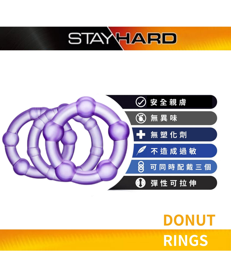 Blush Stay Hard beaded Rings 顆粒延時鎖精環 屌環 陰莖環