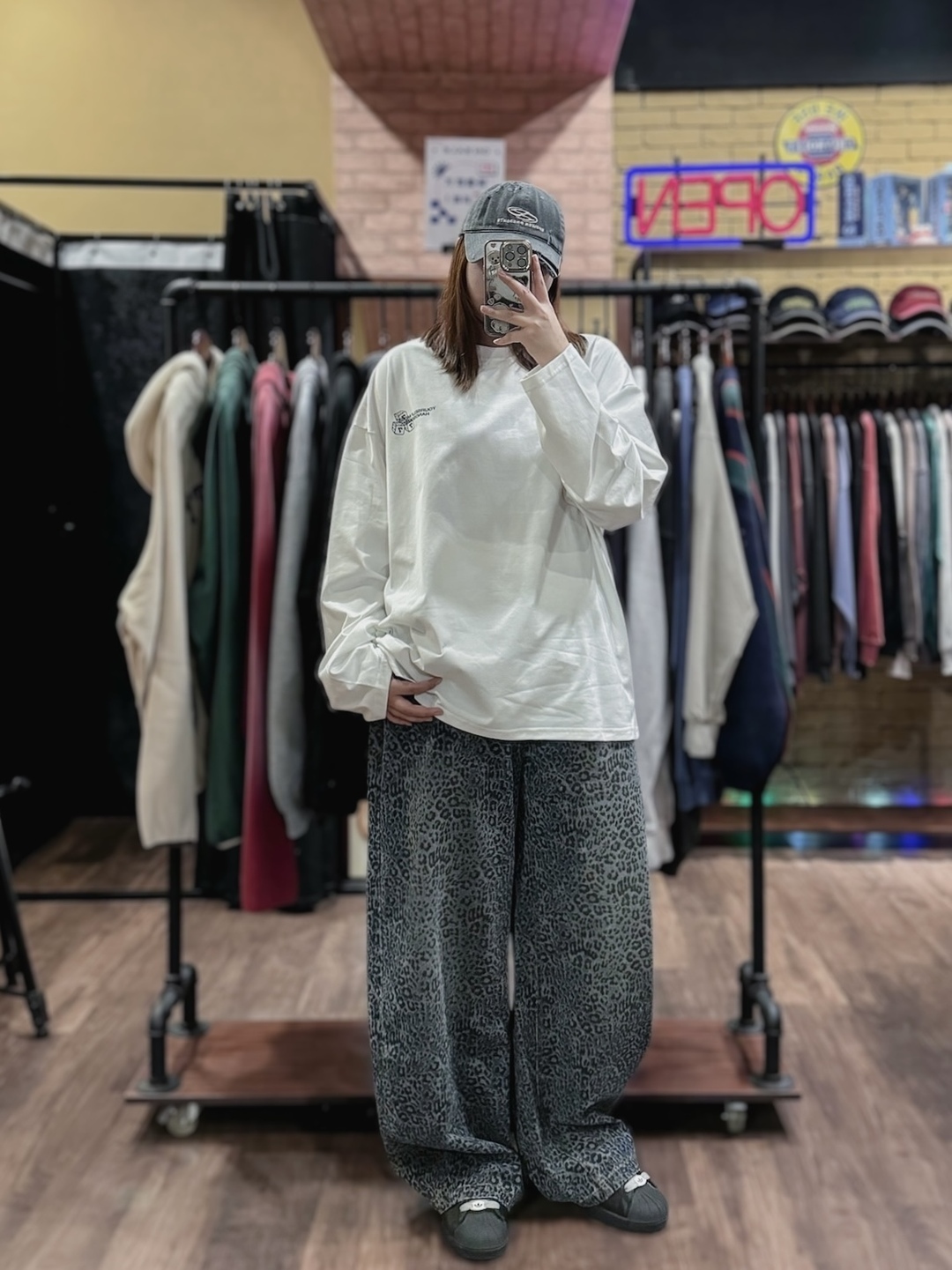 Wild Print野性豹紋漸層牛仔褲